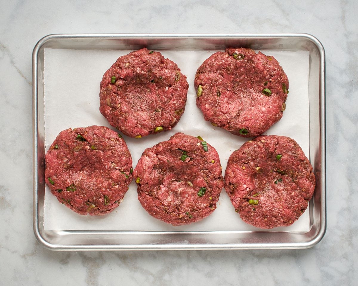 bulgogi burgers ready to grill