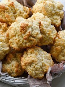 drop biscuits in basket