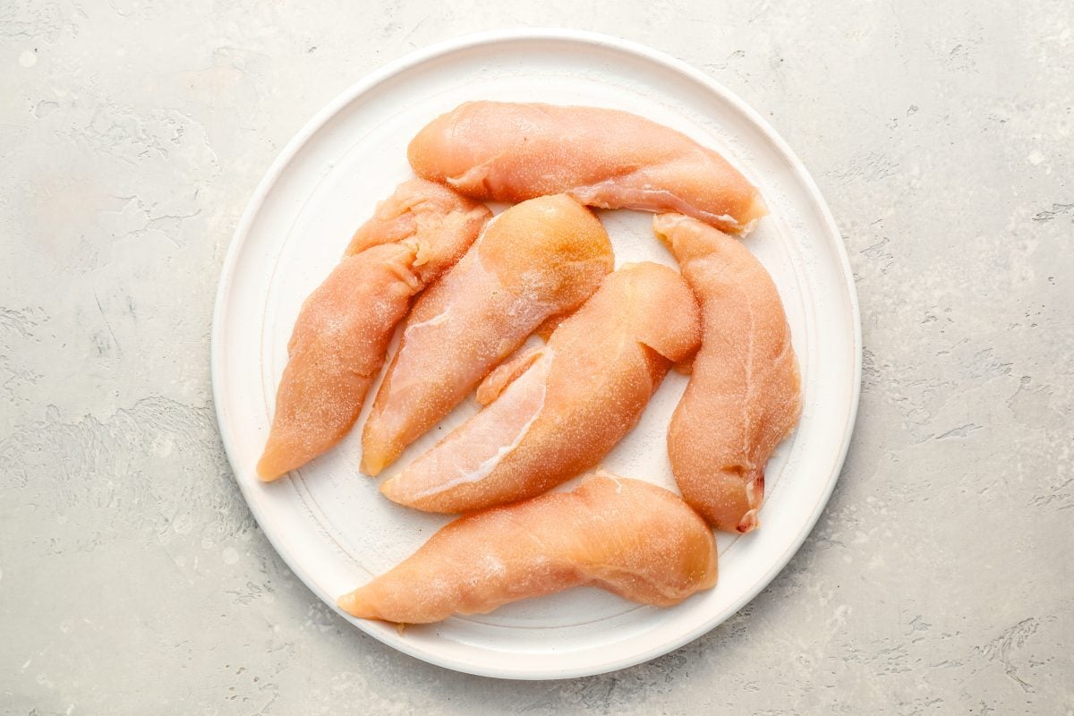 seasoned chicken tenders on plate