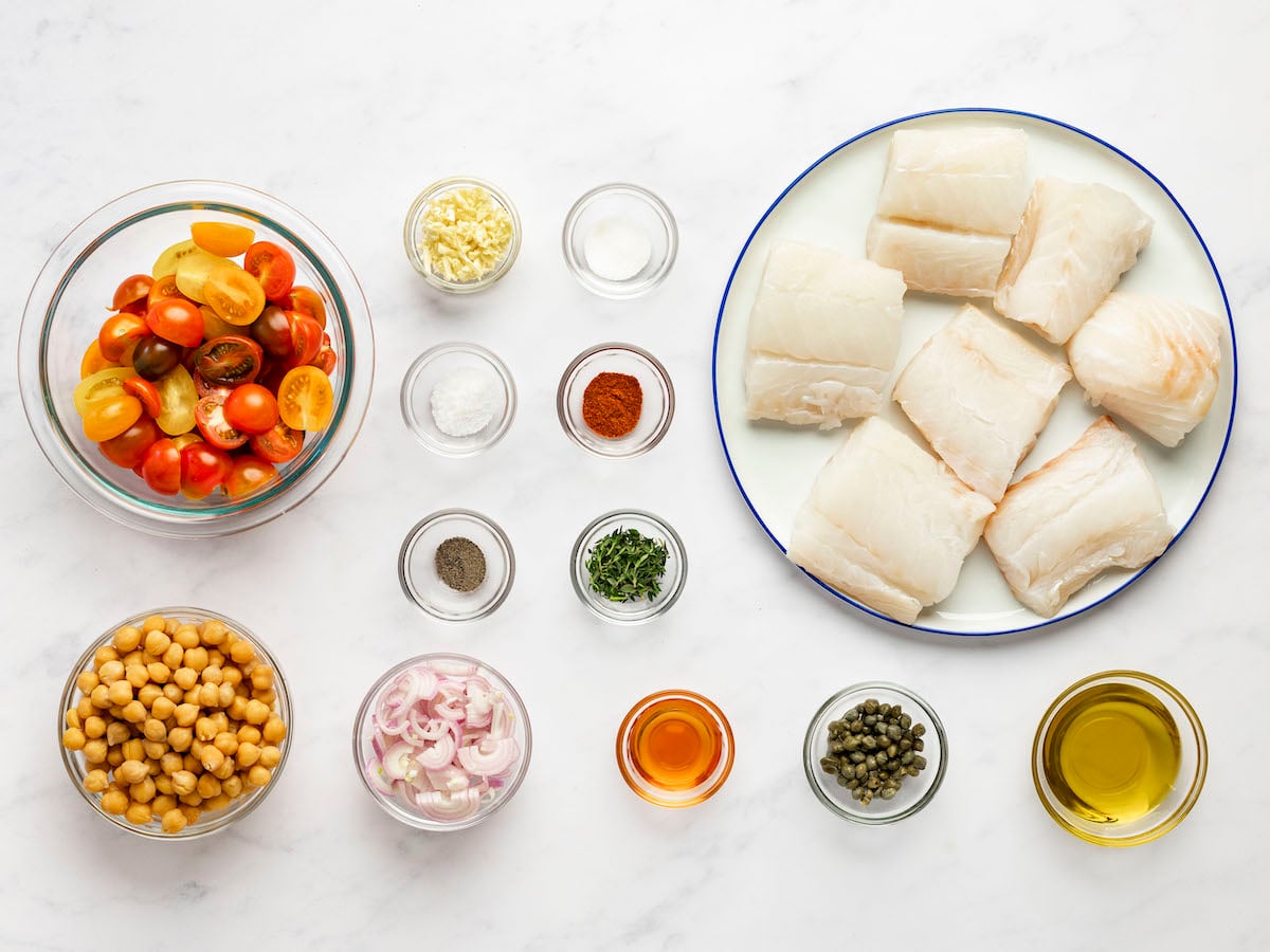 ingredients for baked cod
