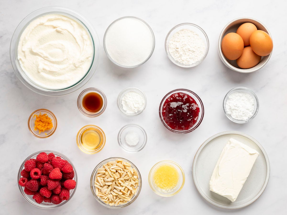ingredients for ricotta cheesecake