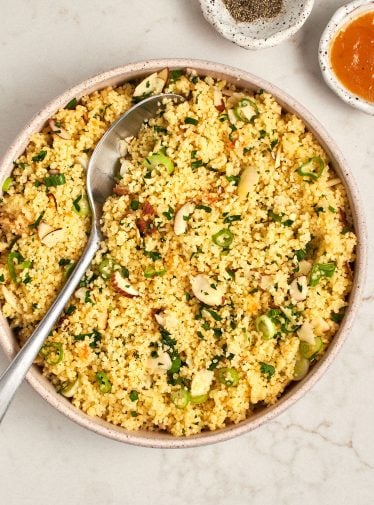 couscous salad in bowl