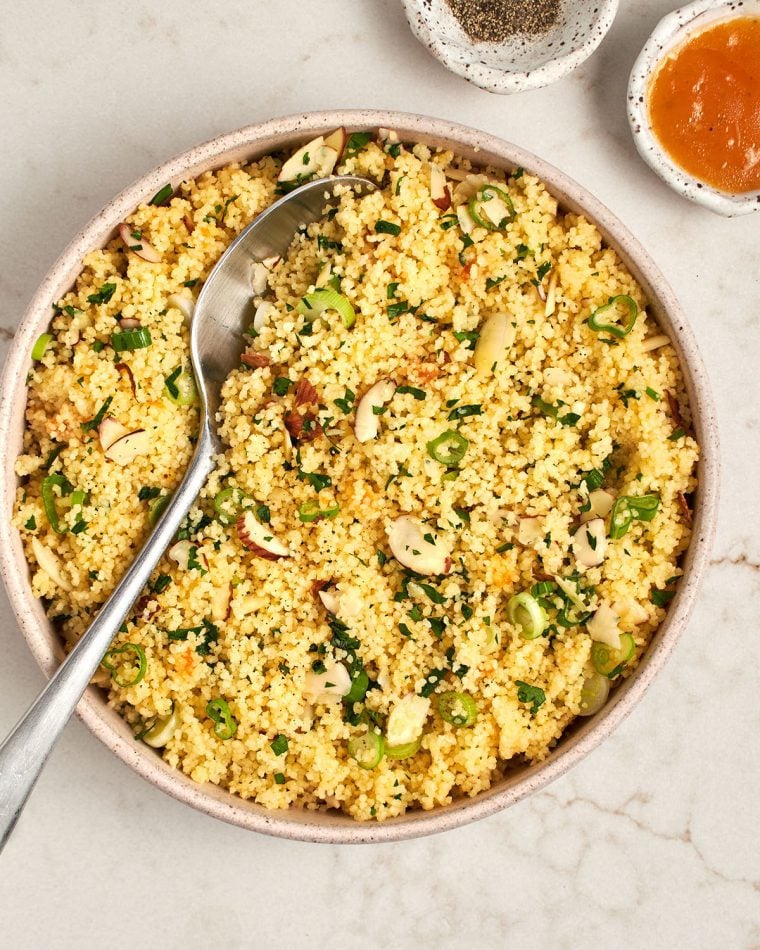 couscous salad in bowl