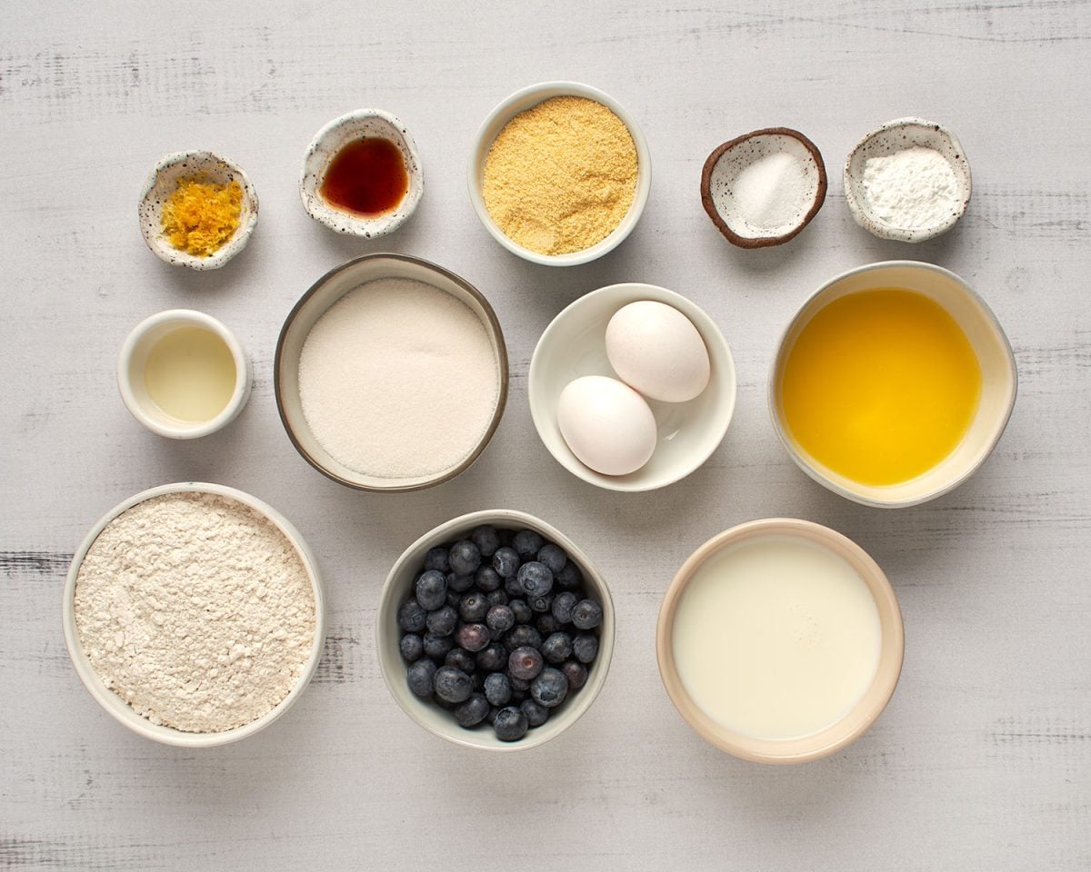 blueberry cornbread muffin ingredients