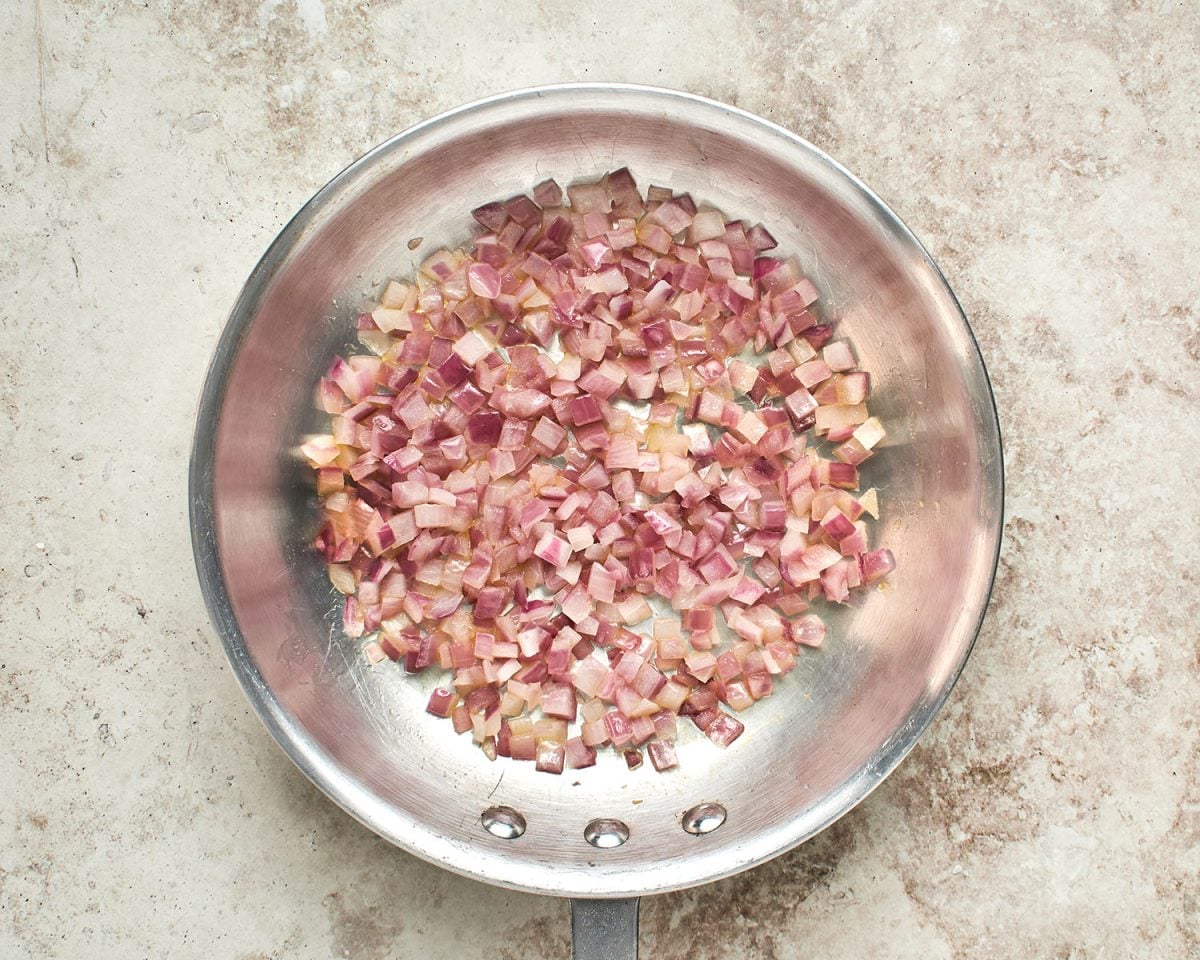 softened, cooked onions in large sauté pan