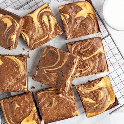 baileys cheesecake marbled brownies