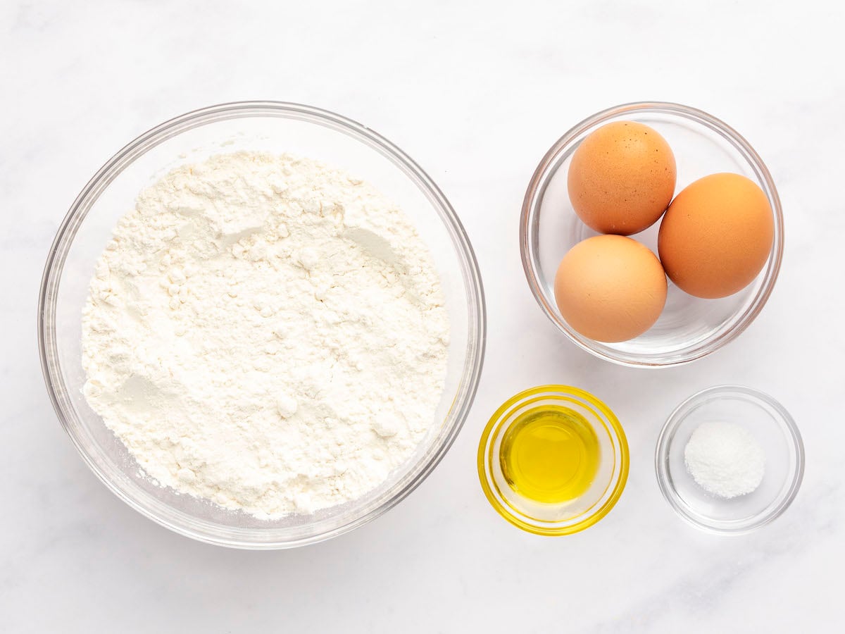 ingredients for homemade pasta