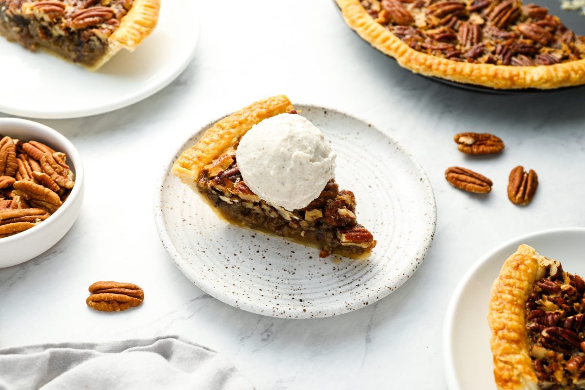 Pecan pie a la mode.