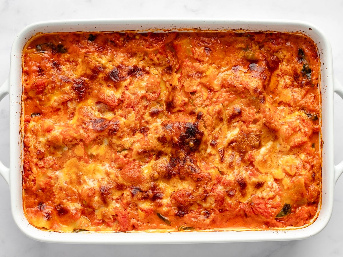 baked cheese lasagna.