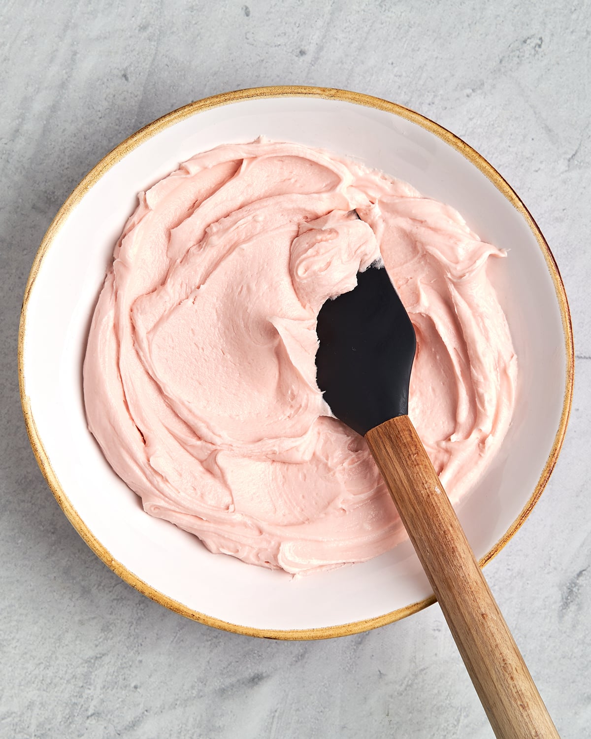 pink vanilla buttercream frosting