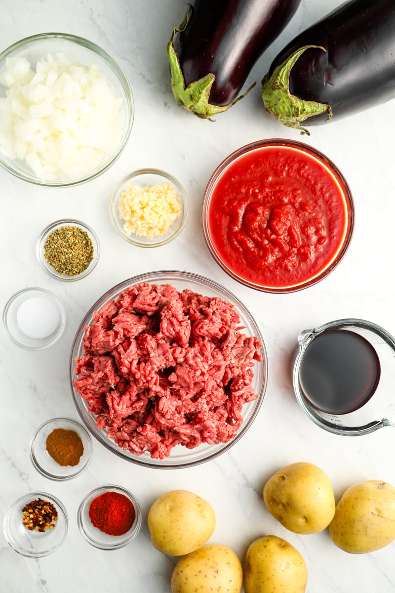 moussaka ingredients