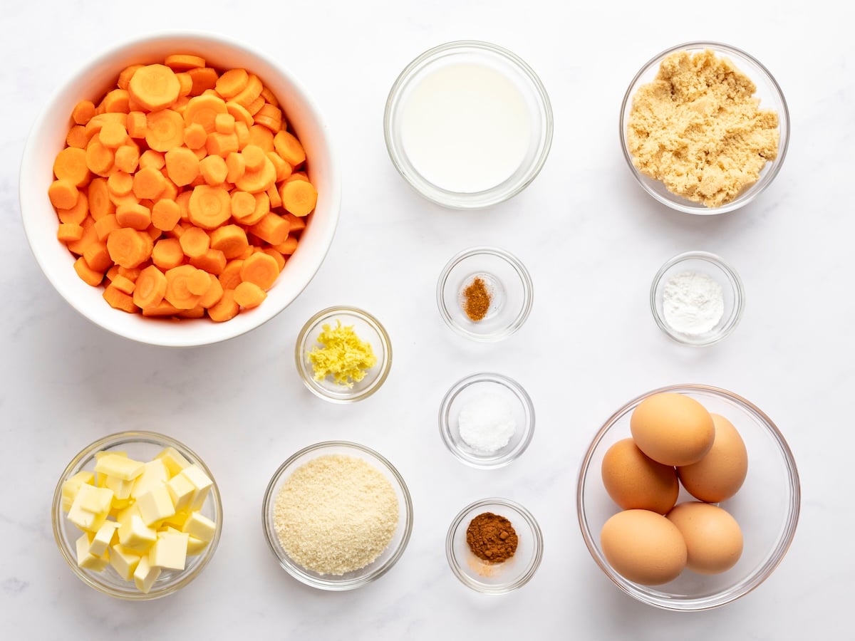 gingered carrot souffle ingredients