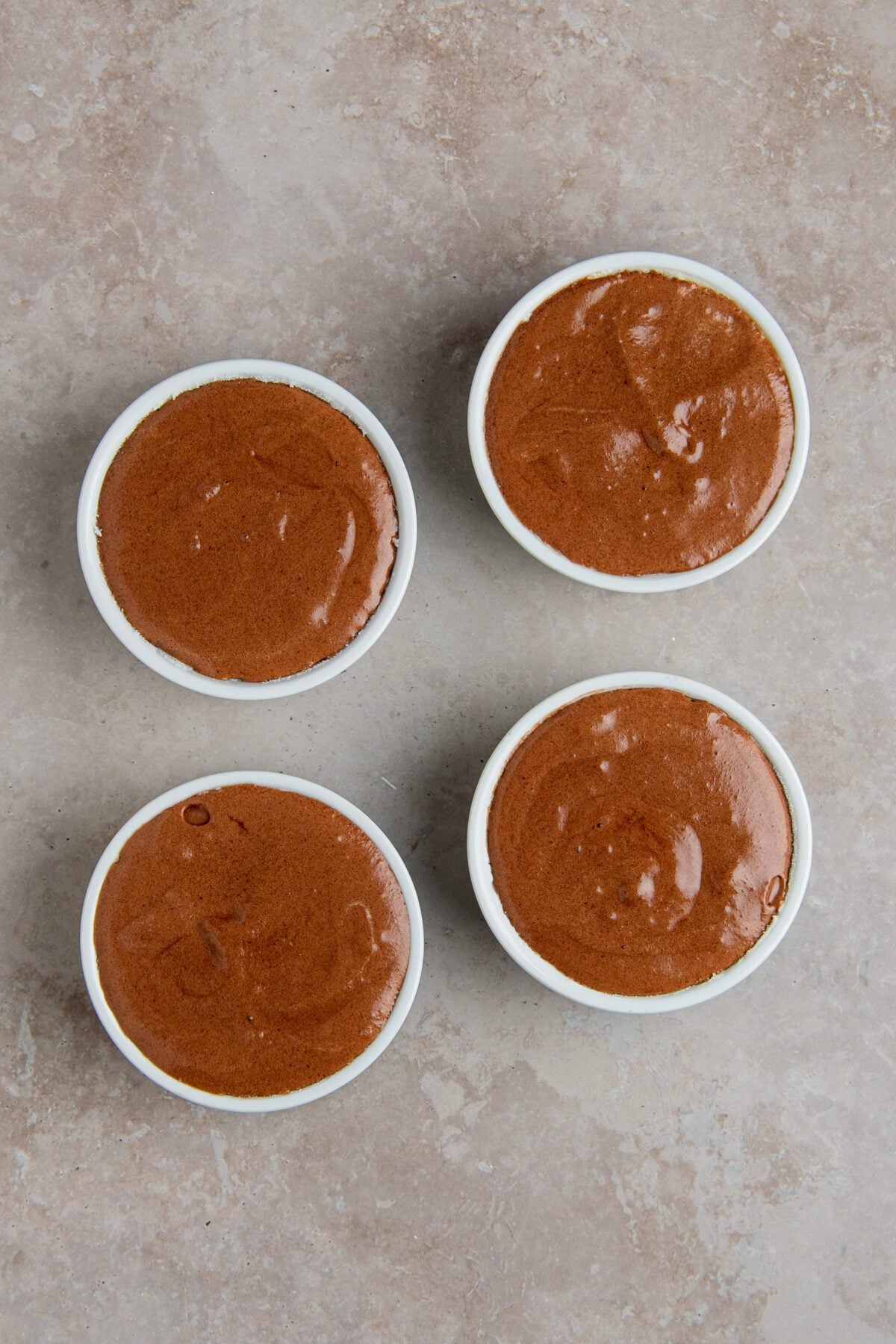souffle batter in souffle molds