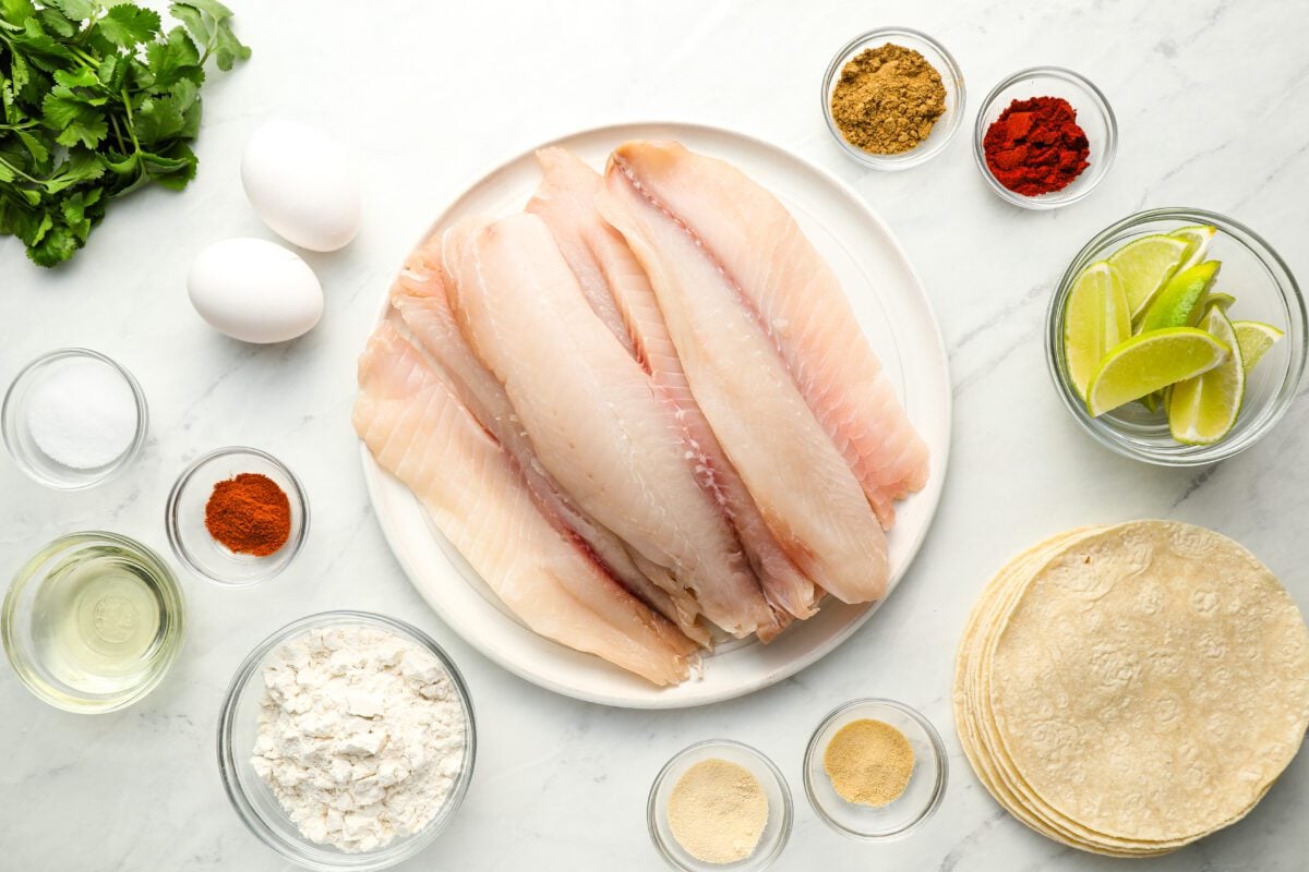 ingredients for tortilla crusted tilapia