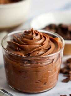 bowl of chocolate pastry cream