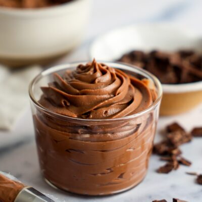 bowl of chocolate pastry cream