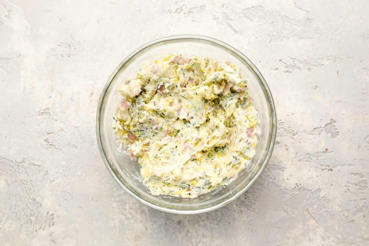 herb butter mixture in bowl
