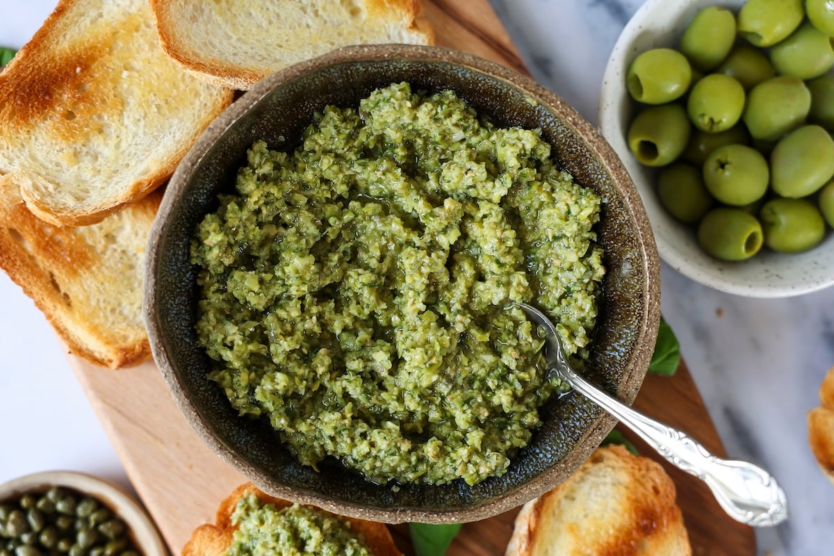 tapenade in serving bowl