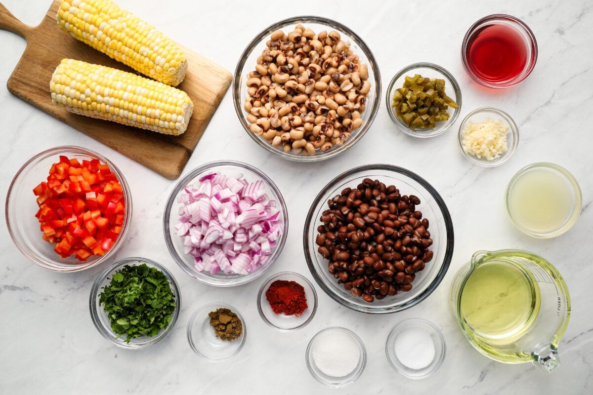 ingredients to make cowboy caviar