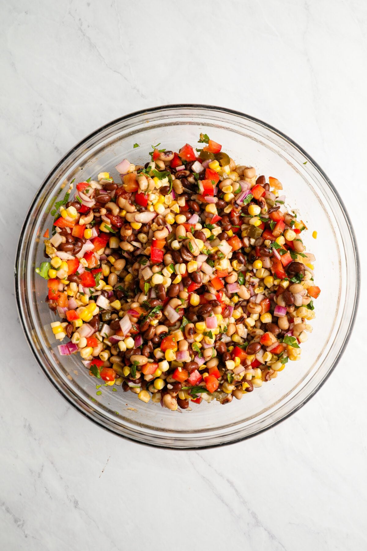 cowboy caviar in glass bowl
