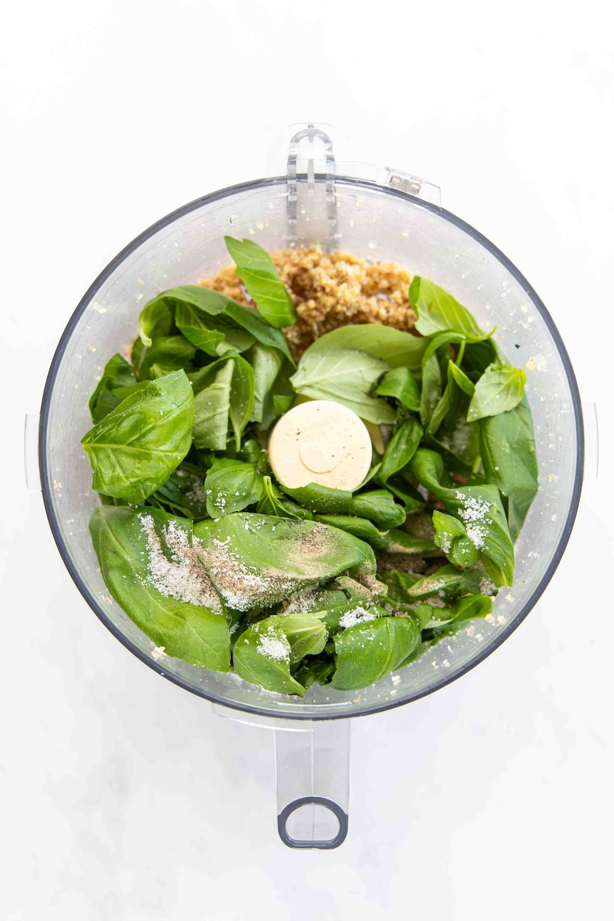 chopped walnuts and basil