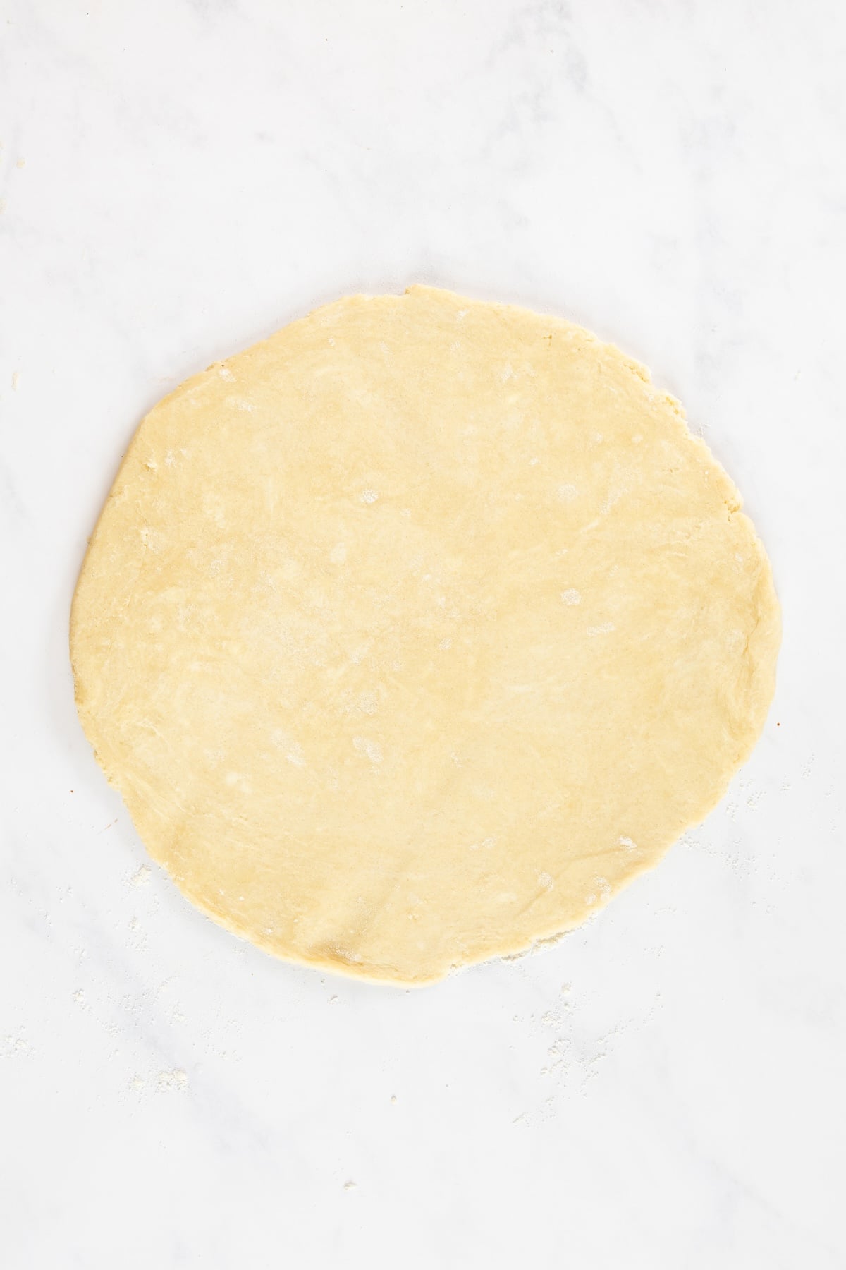 galette crust rolled into 8 to 10-inch circle on clean work surface