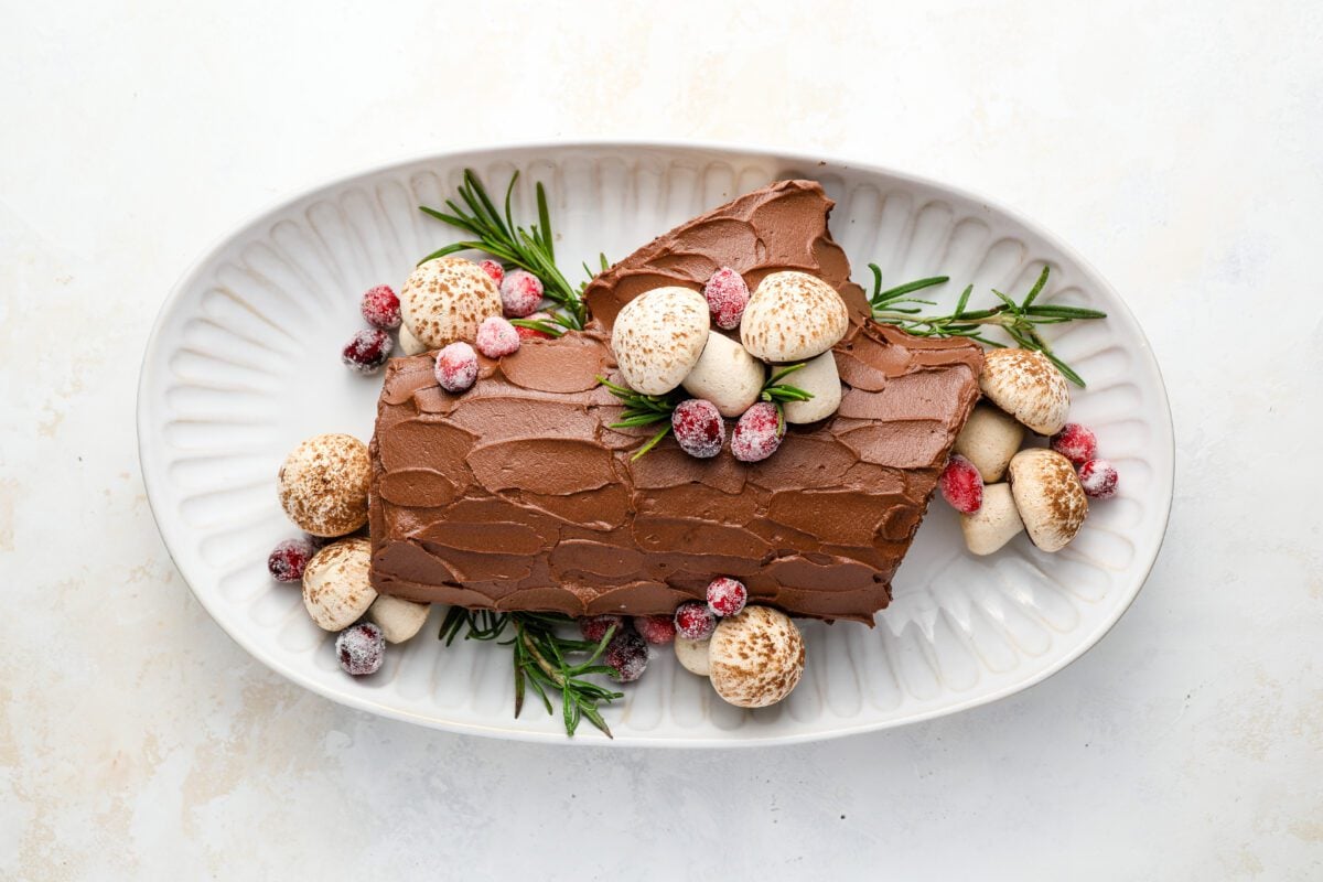yule log on platter