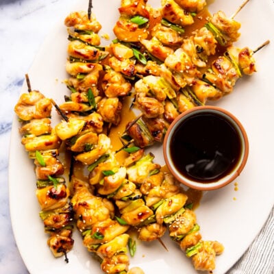 yakitori on platter