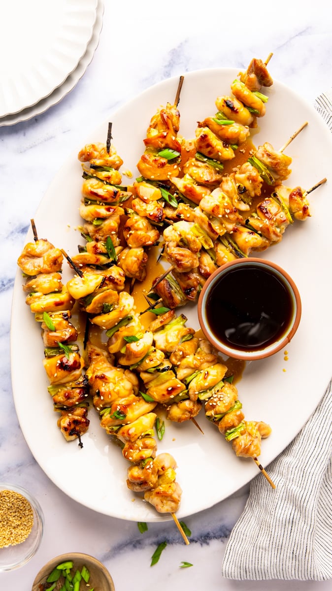 yakitori on platter