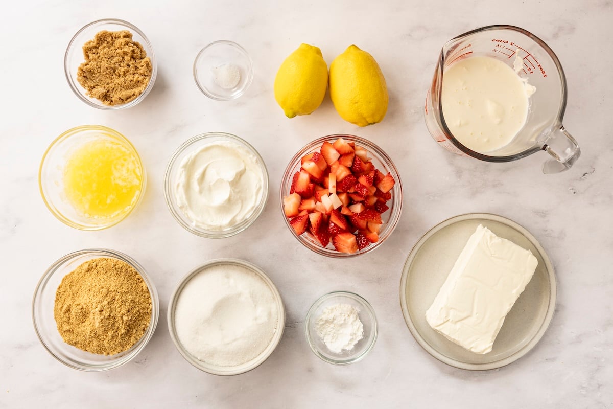 No Churn Strawberry Cheesecake Ice Cream Ingredients