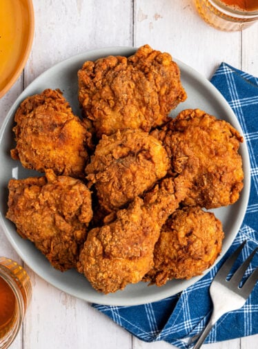fried chicken on platter
