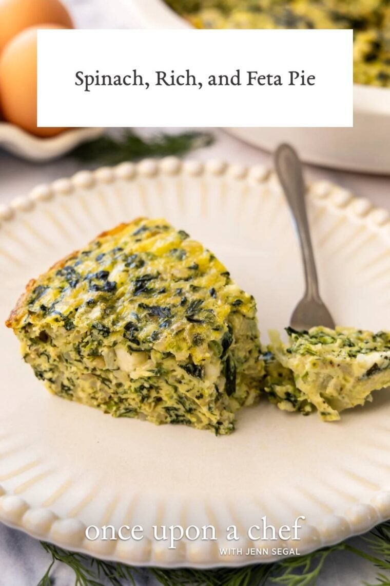 spinach, rice, and feta pie