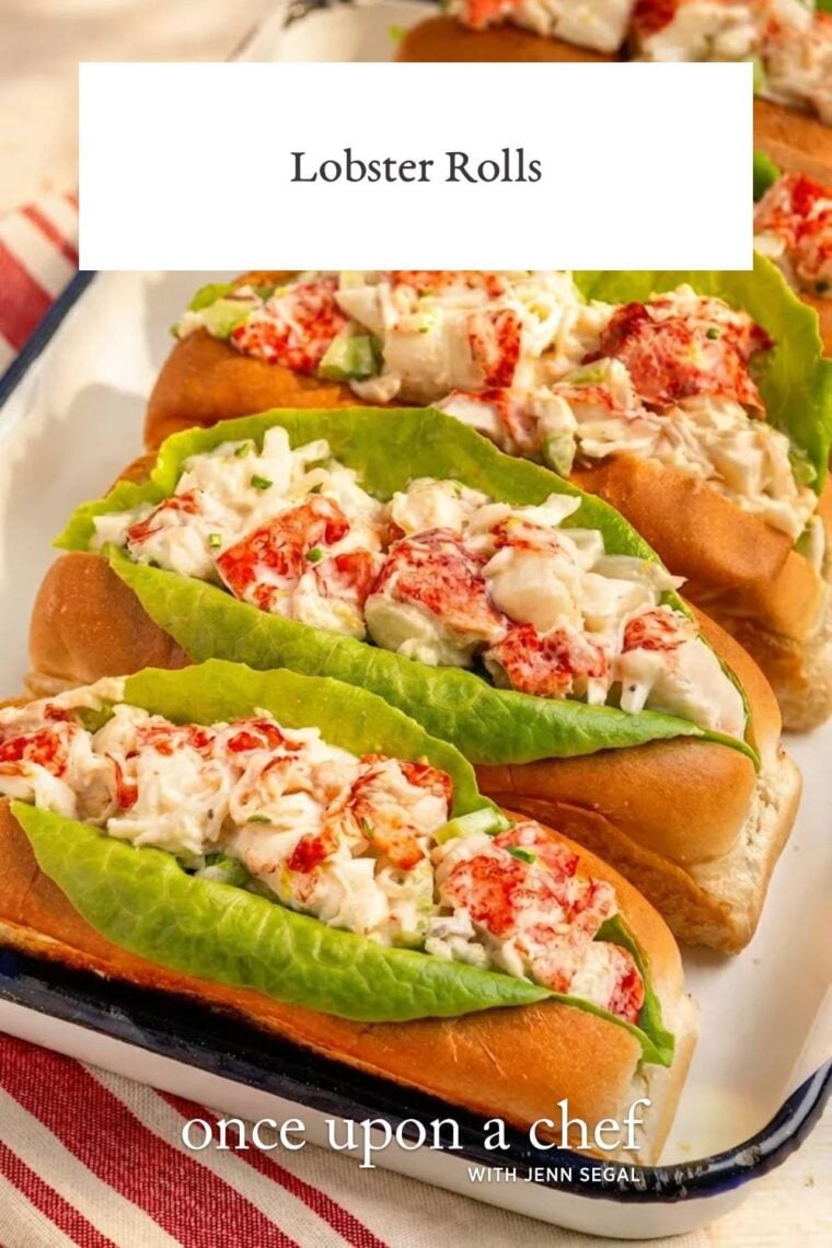 lobster roll on white tray