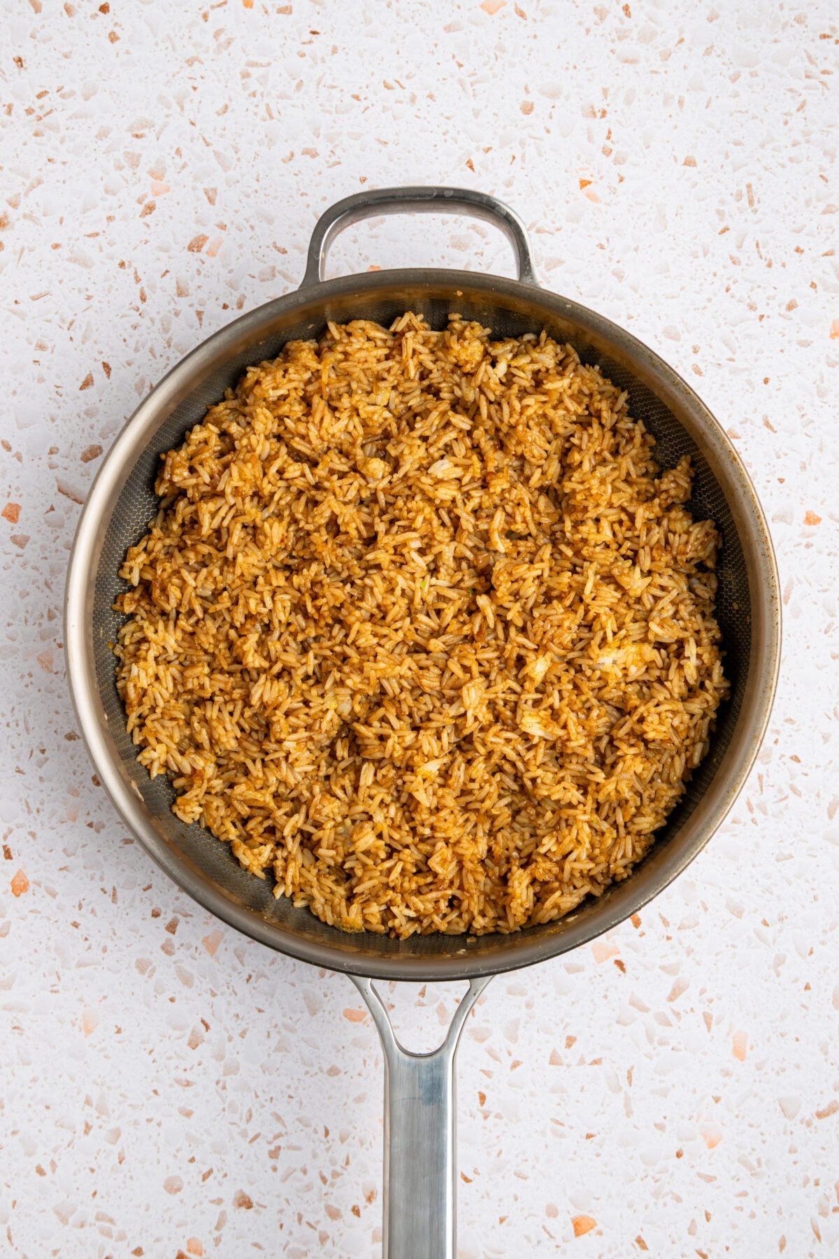 Rice with seasoning mixed in.