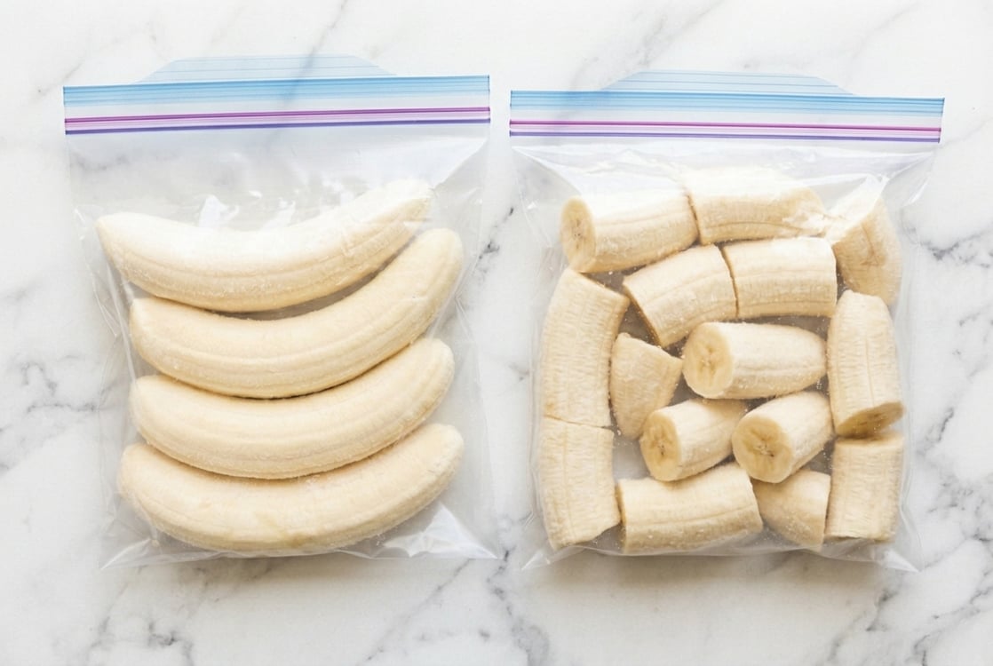 bananas in freezer bag